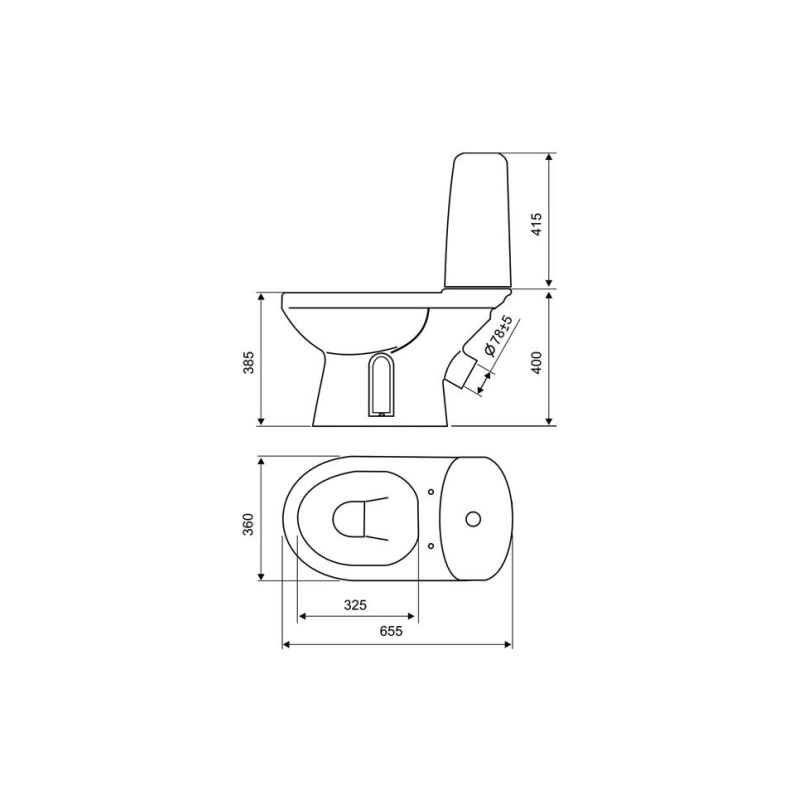 Унитаз-компакт Эльдорадо бел. Люкс (Комбо)