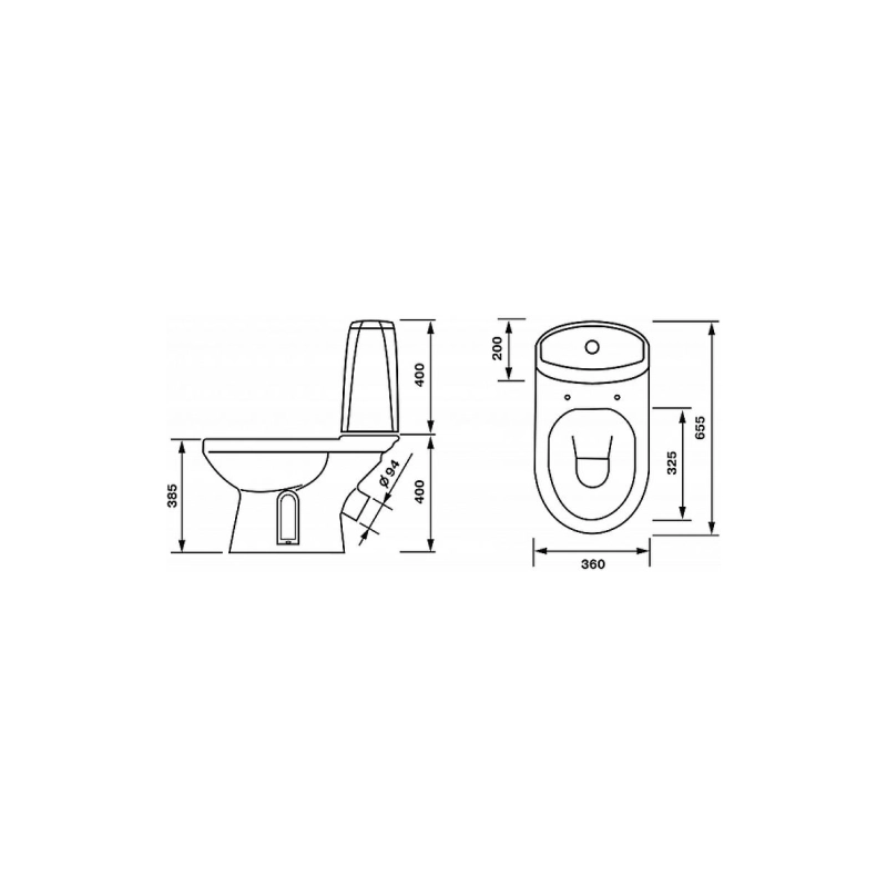 Унитаз-компакт Лея белый Комбо