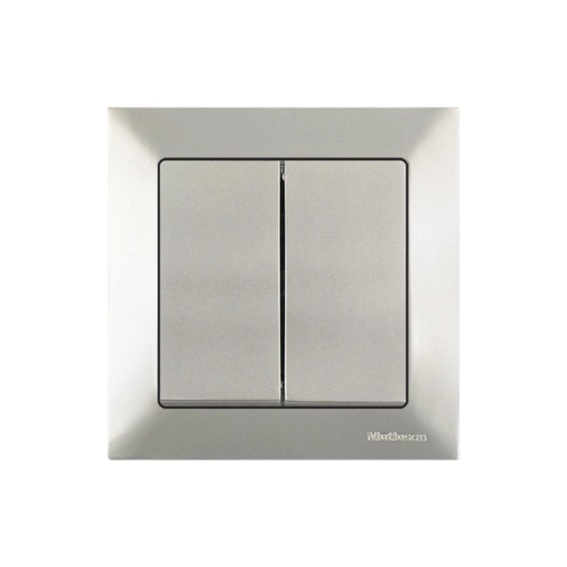 CANDELLA Выключатель двойной титан