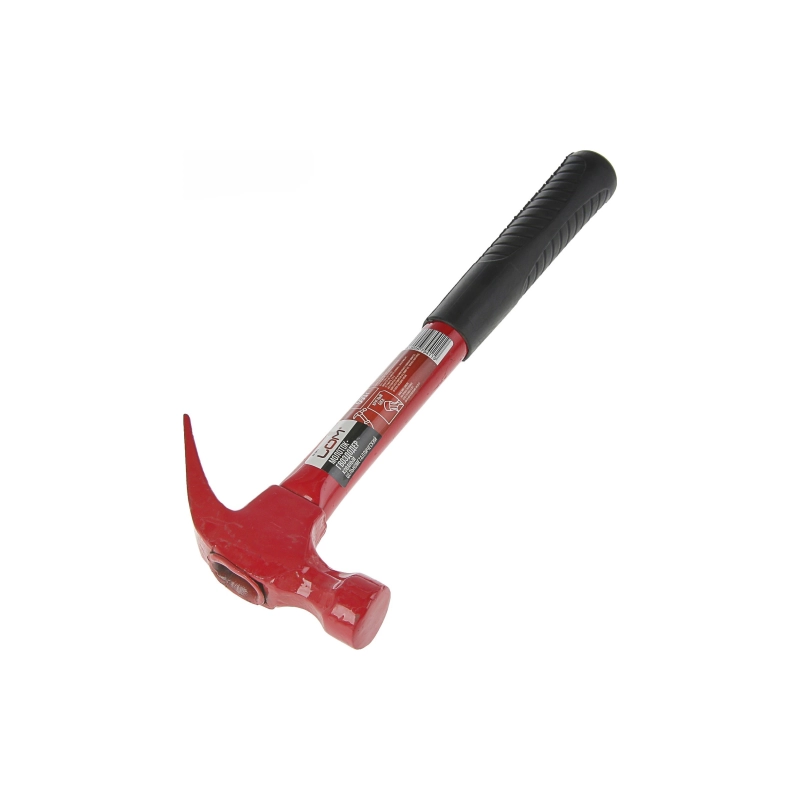 СЛ Молоток-гвоздодер ЛОМ, метал. обрезин. рукоятка, 560 г (2679411)