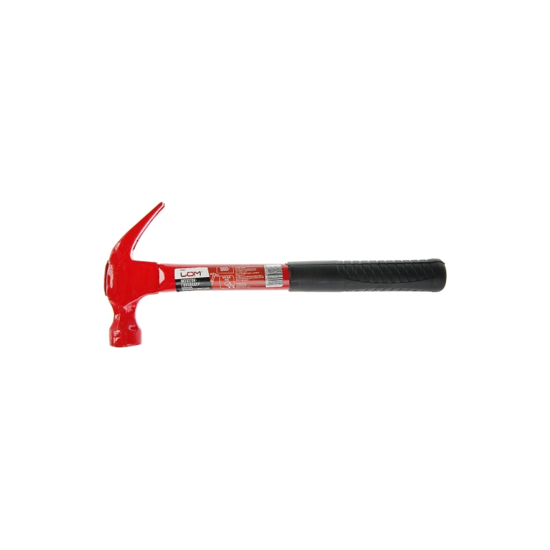 СЛ Молоток-гвоздодер ЛОМ, метал. обрезин. рукоятка, 560 г (2679411)