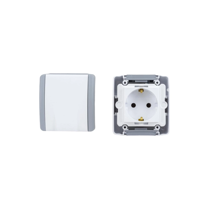 MONO Octans Розетка с/з с крышкой IP54