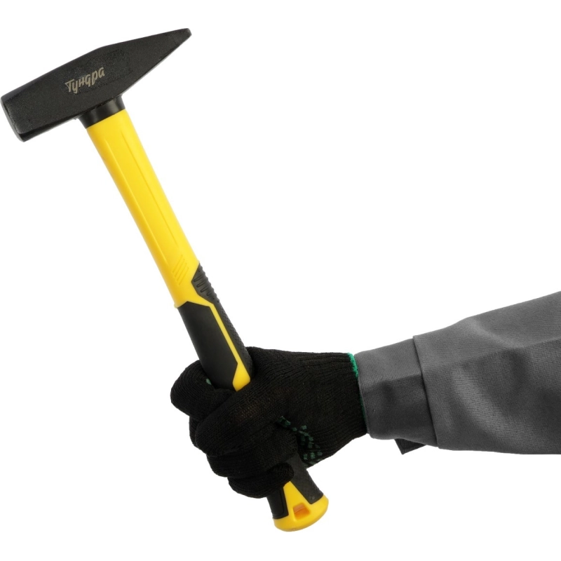 СЛ Молоток слесар. ТУНДРА ПРОФИ, квадр. боек, фиберглас. 3К рукоятка, 800г (9933310)