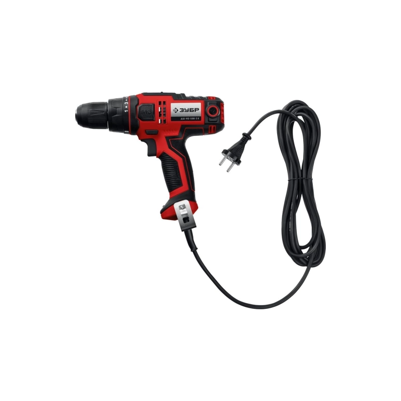 Дрель-шуруповерт ЗУБР 500 Вт, 45 Н·м, сетев., кейс (ДШ-М3-500-2 К