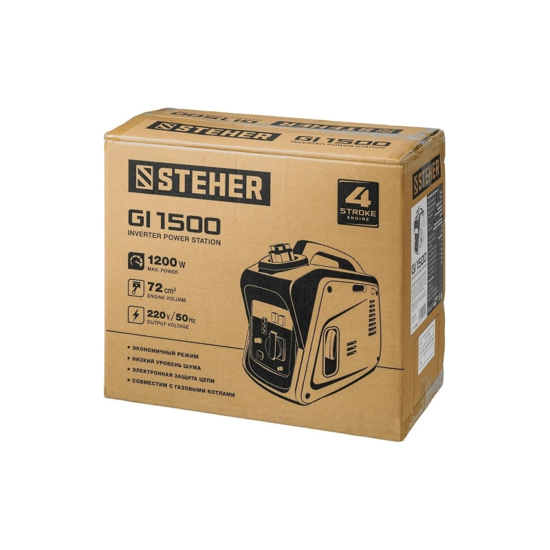 Инверторный генератор 1200Вт STEHER (GI-1500)
