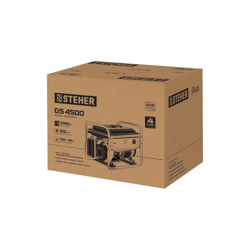 Бензиновый генератор 3300Вт STEHER (GS-4500)
