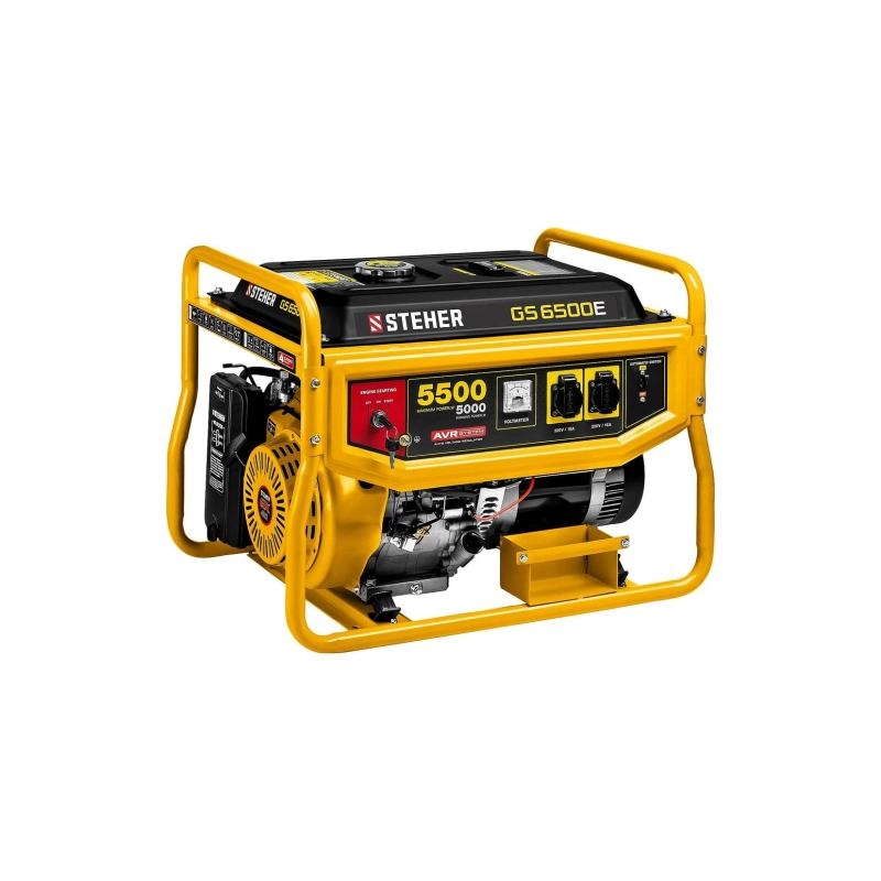Бензиновый генератор с электростартером 5500Вт STEHER (GS-6500E)