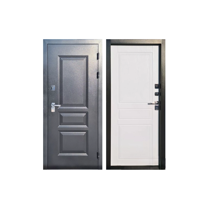 Дверь входная ВИНТЕР 100-2050/880L 999 Графит 3Ф Бланко