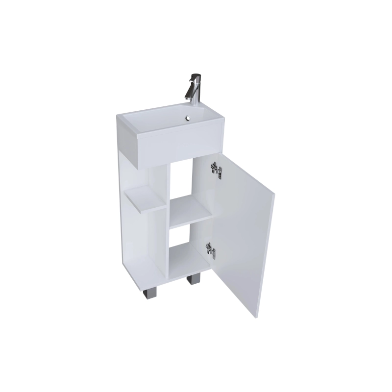 Тумба с раковиной Laura 40H 1д. Белый глянец L