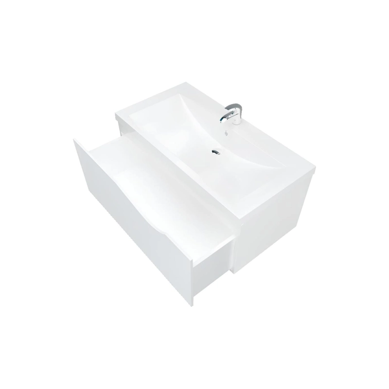 Тумба Этюд 100П 1в.я. Белый глянец умыв. Анита 1000