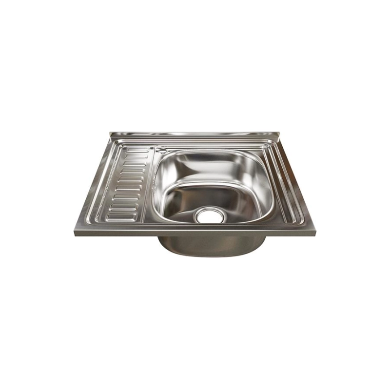 Мойка накладная 60х50 (0,6) прав вып 3 1/2 MIXLINE 16см с сифоном