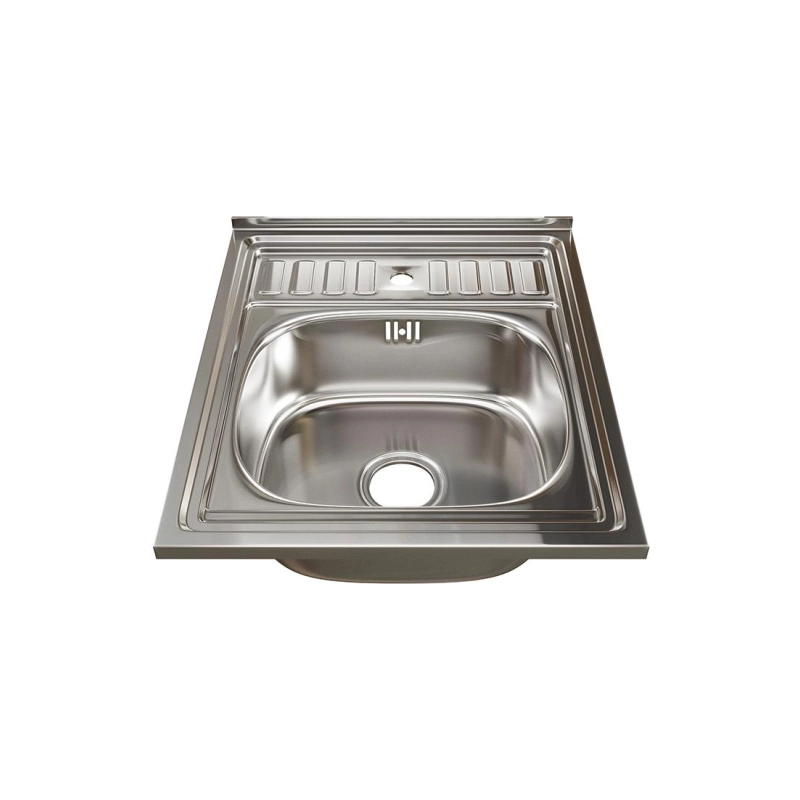 Мойка накладная 50х60 (0,8) вып 3 1/2 MIXLINE 18см с сифоном