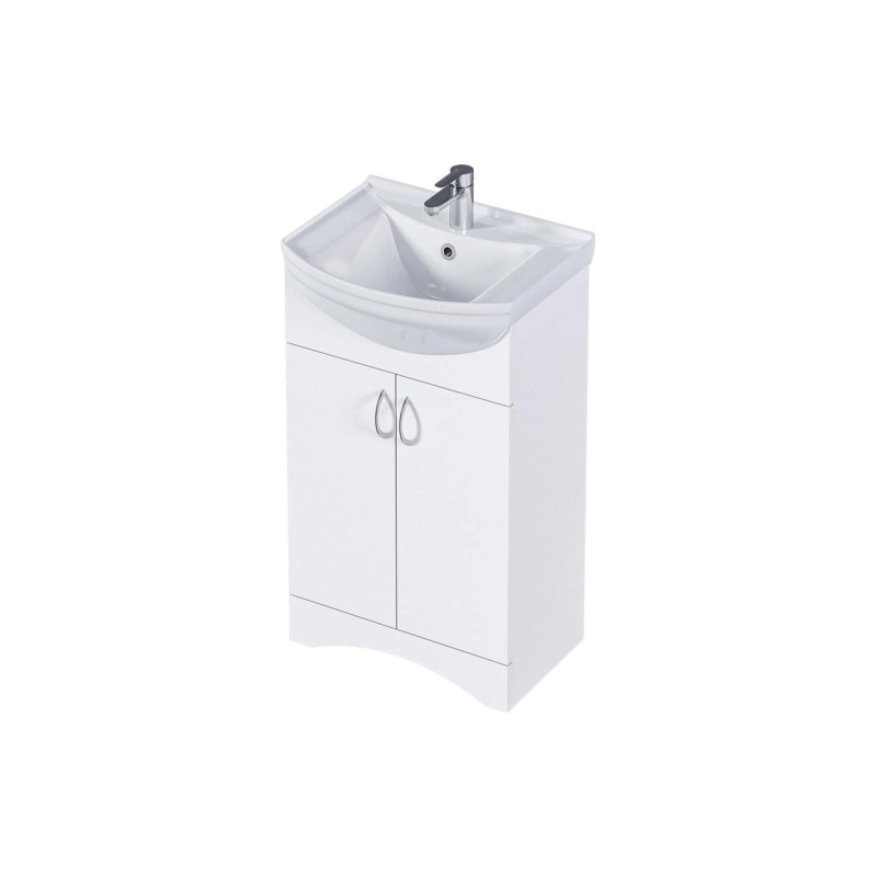 Тумба с умывальником Уют 50Н 2д. Белая