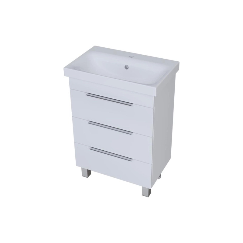 Тумба Gaula с умывальником Moduo 60H 3я White