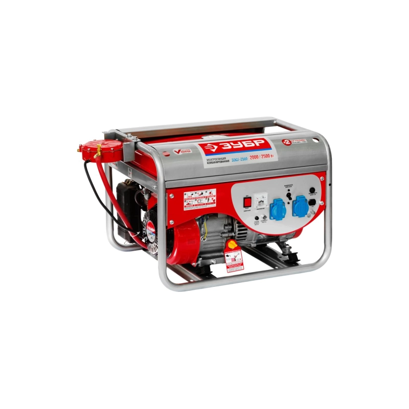 Гибридный генератор 2500Вт (бензин/газ) ЗУБР (ЗЭСГ-2500)