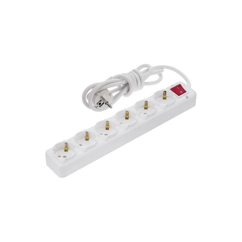 Удлинитель 6 гн. с/з с выкл. 250В,OLIMPIA