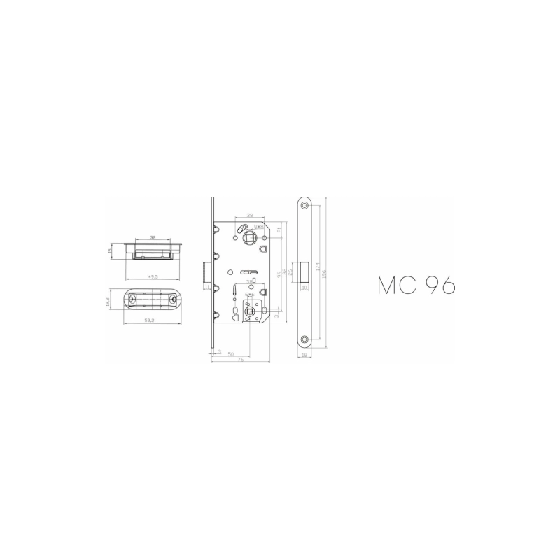 Защелка сантехническая магнитная 