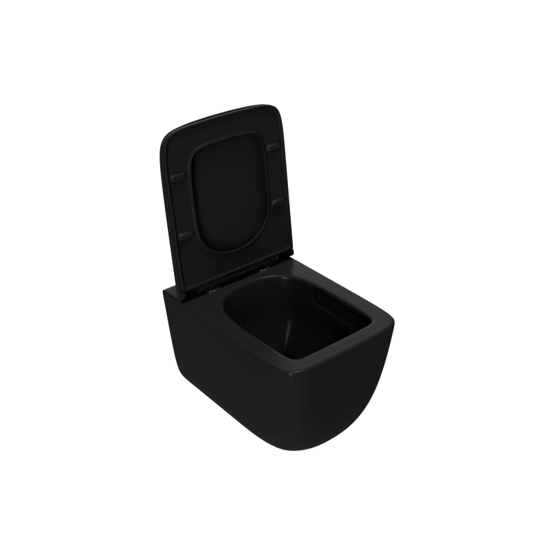 Унитаз подвесной безободковый с сид.микролифт ДЮР Point Меркурий черн.мат.