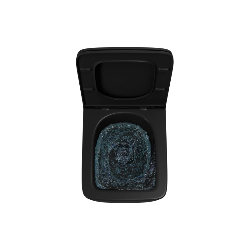 Унитаз подвесной безободковый с сид.микролифт ДЮР Point Меркурий черн.мат.