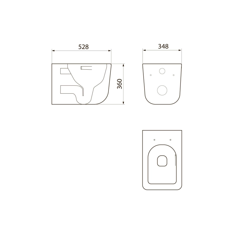 Унитаз подвесной безободковый с сид.микролифт ДЮР Point Меркурий черн.мат.
