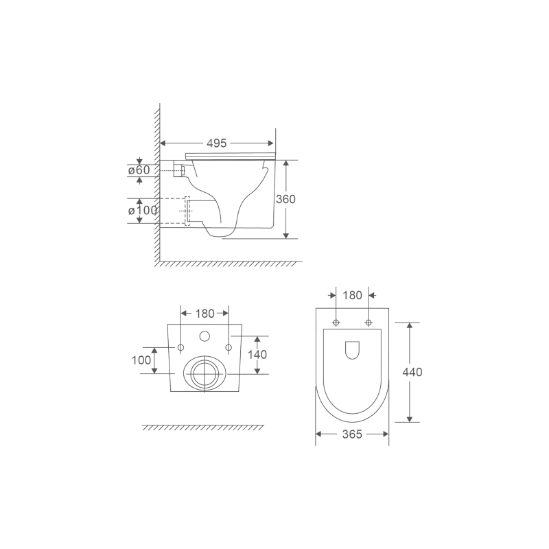 Унитаз подвесной безободковый с сид.микролифт ДЮР Point Деметра бел.