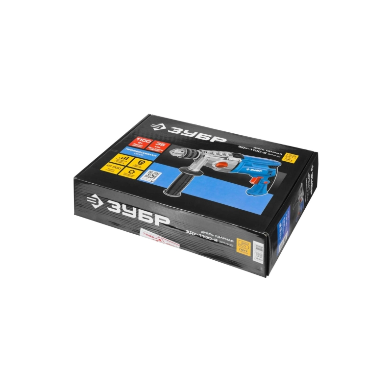 Дрель ударная ЗУБР 1100 Вт, 13 мм, 2 скорости, мет. корпус, Профессионал (ЗДУ-1100 ЭРММ2)