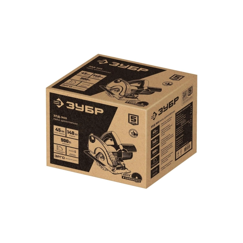 Пила циркулярная (дисковая) ЗУБР 900 Вт, d140 мм (ЗПД-900)