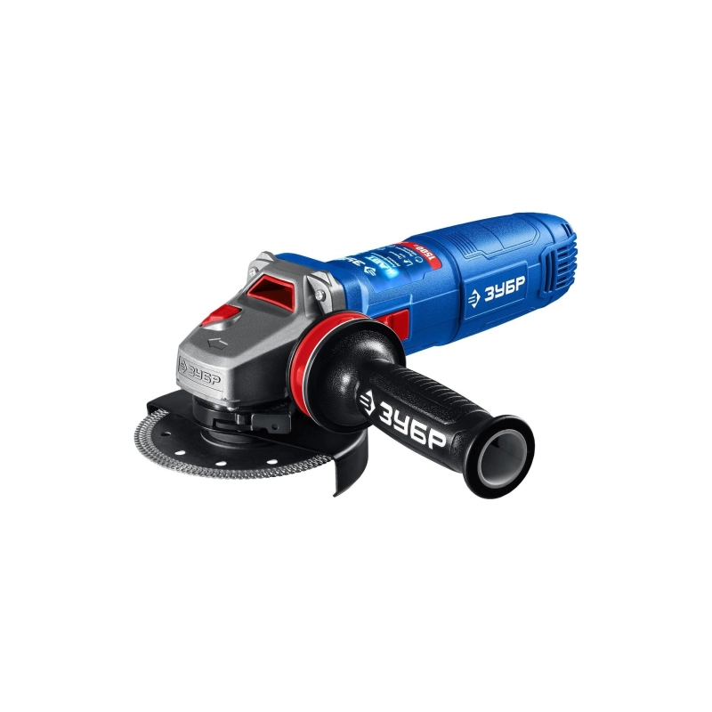 Угловая шлифовальная машина ЗУБР 1100 Вт, d125 мм, рег.оборотов, Профессионал (УШМ-П125-1105 Э)