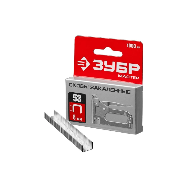 ЗУБР Скобы д/степлера тип 53, 8 мм (1000 шт) (31625-08)