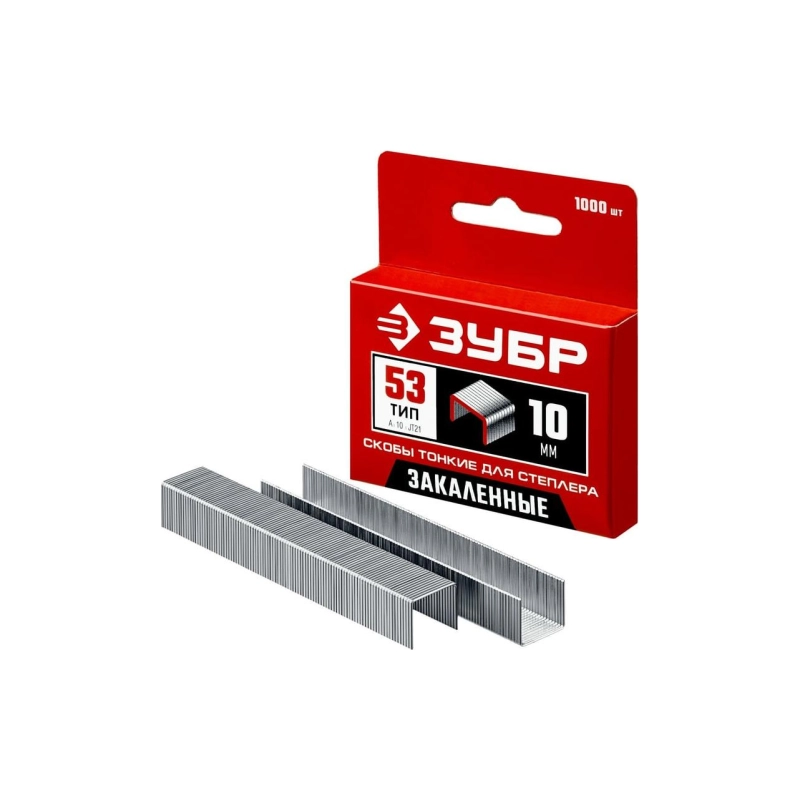ЗУБР Скобы д/степлера тип 53, 10 мм (1000 шт) (31625-10)