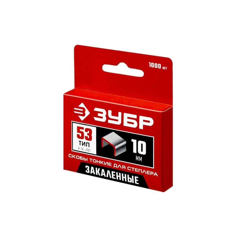 ЗУБР Скобы д/степлера тип 53, 10 мм (1000 шт) (31625-10)