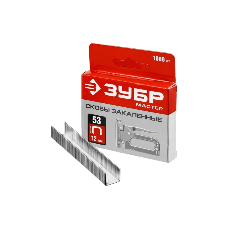 ЗУБР Скобы д/степлера тип 53, 12 мм (1000 шт) (31625-12)