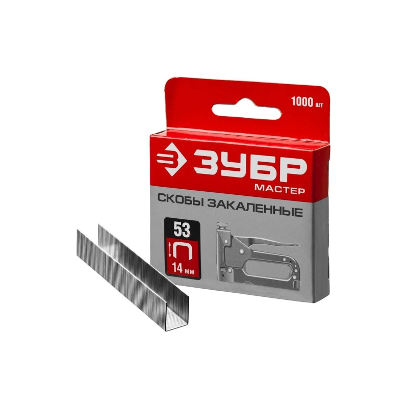 ЗУБР Скобы д/степлера тип 53, 14 мм (1000 шт) (31625-14)