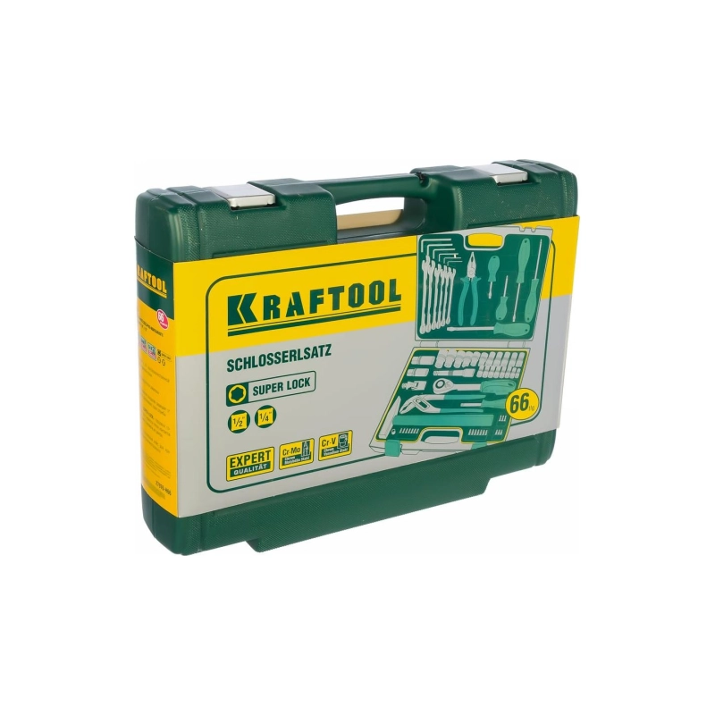 ЗУБР Набор инструментов KRAFTOOL EXTREM-66, 66 предм, универс. (27976-H66)