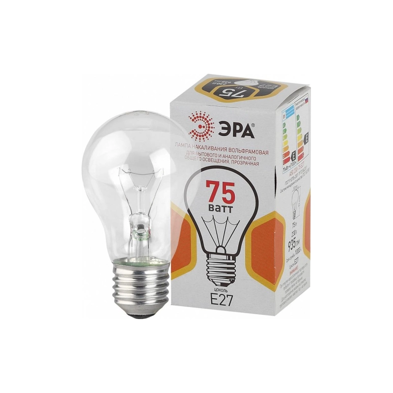 Лампа накаливания А50 230-75Вт