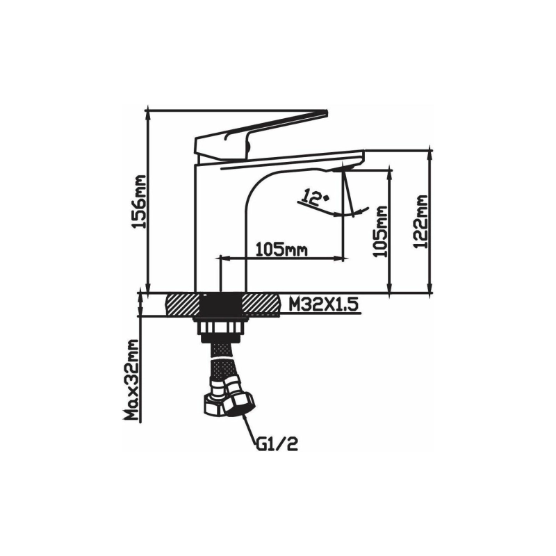 Смеситель Potato д/раковин Р10167-7