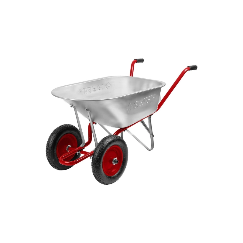 Тачка двухколесная садово-строительная, пневмаколеса 90л 180кг ЗУБР Т-21 (39952)