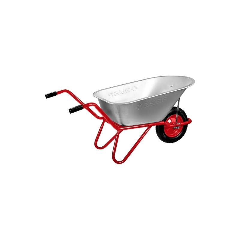 Тачка одноколесная садово-строительная, пневмаколесо 90л 160кг ЗУБР Т-11 (39962)