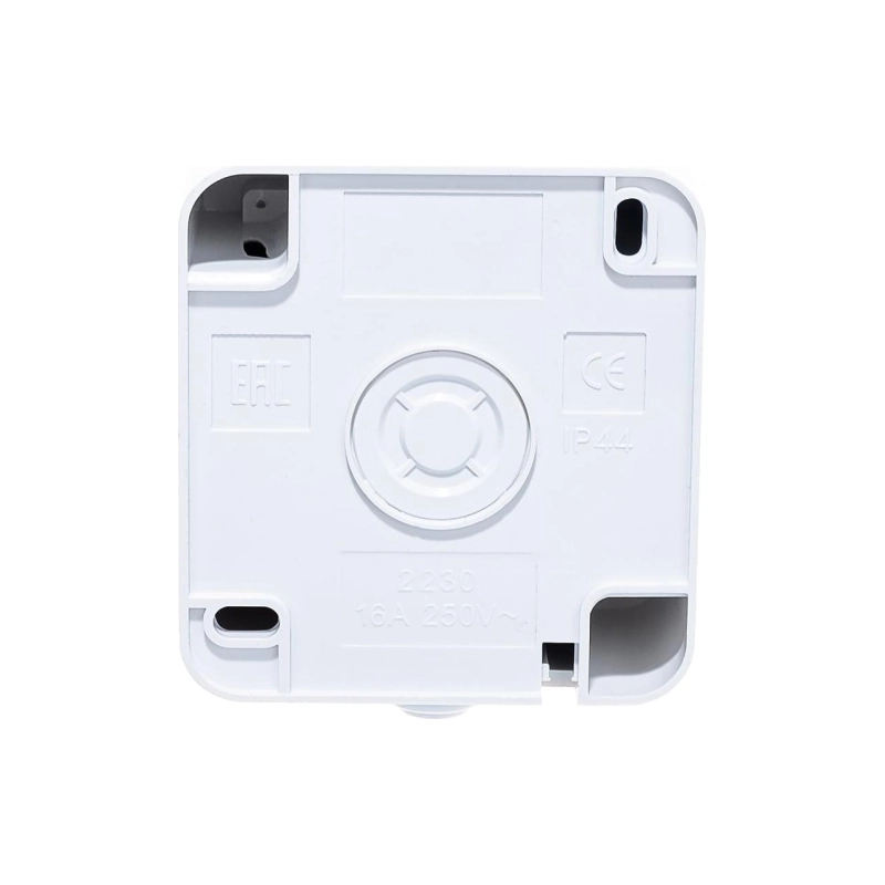 Розетка AQUA 1-ая с крышкой бел. полугерметич IN HOME можно менять