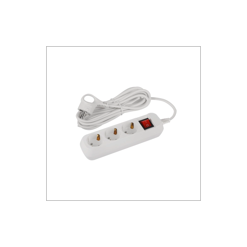 Удлинитель UDL-10-350 3роз б/з 5м (ПВС 2*0,75) Greenline