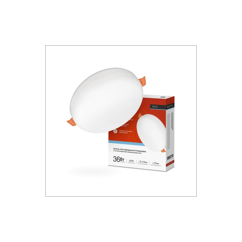 Панель светодиодн встр. безрам RPL-F L 36Вт 230В 6500К 3240Лм 223мм