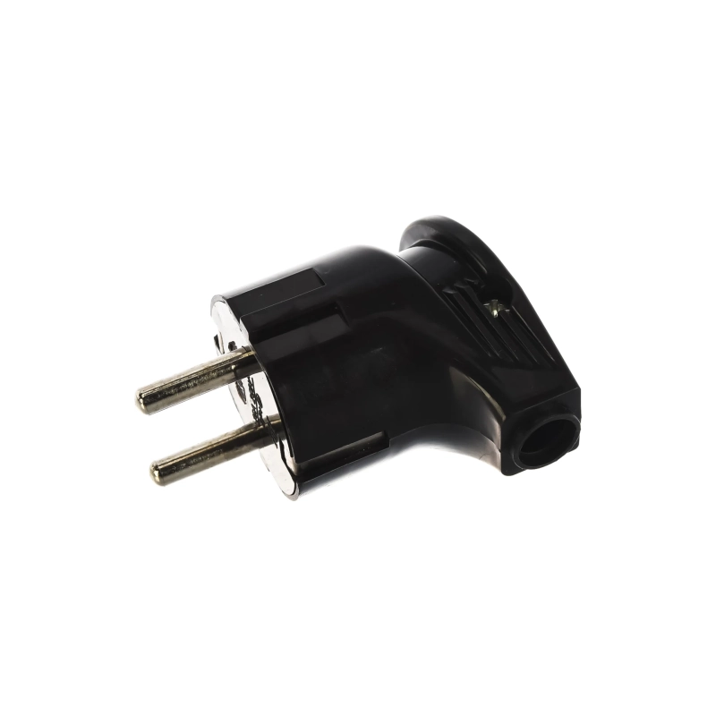 Вилка IN HOME угловая с/з 16А 4210, черн.