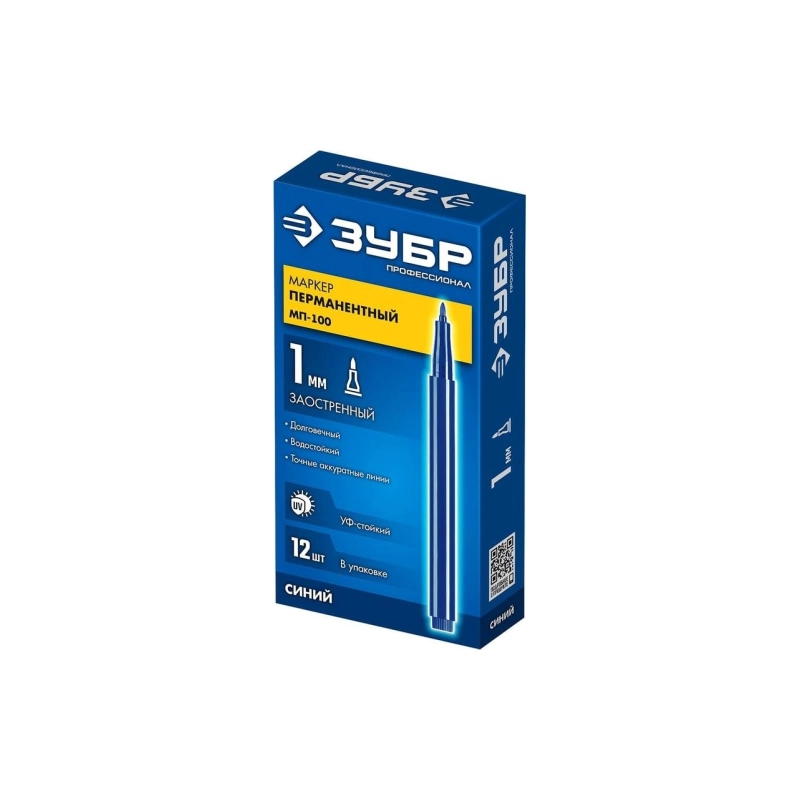 Маркер перманентный ЗУБР МП-100 синий (06320-7)
