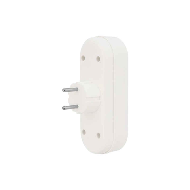 Тройник REXANT б/з 6-10А бел. линейный