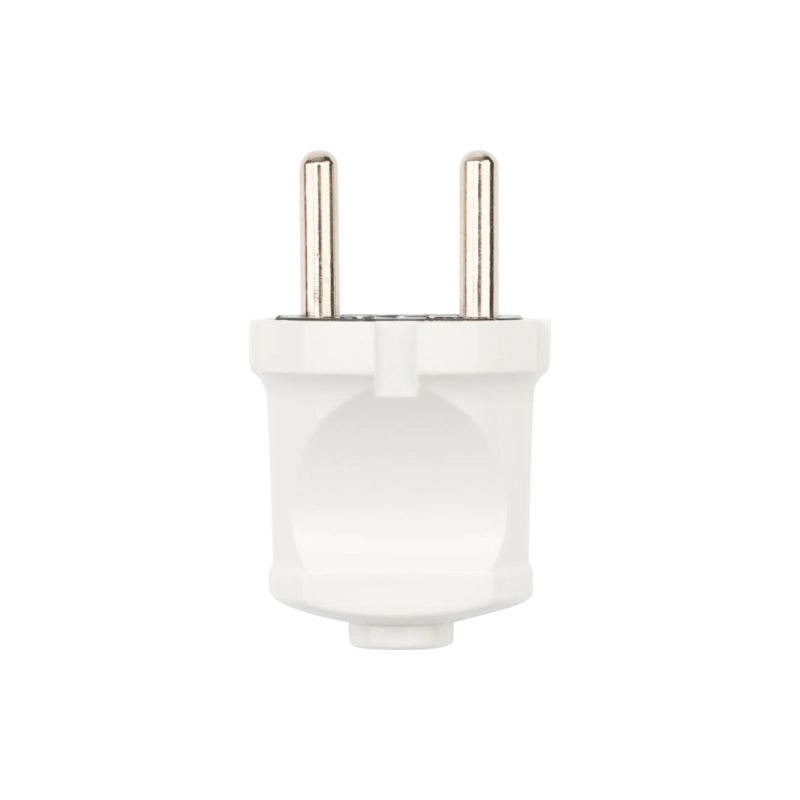 Вилка REXANT пряма плоская 6А бел.