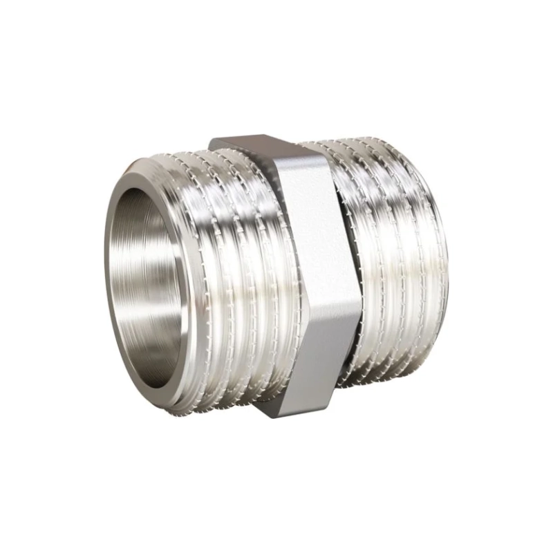 Л Ниппель 1 х 1/2, нар/нар латунь 