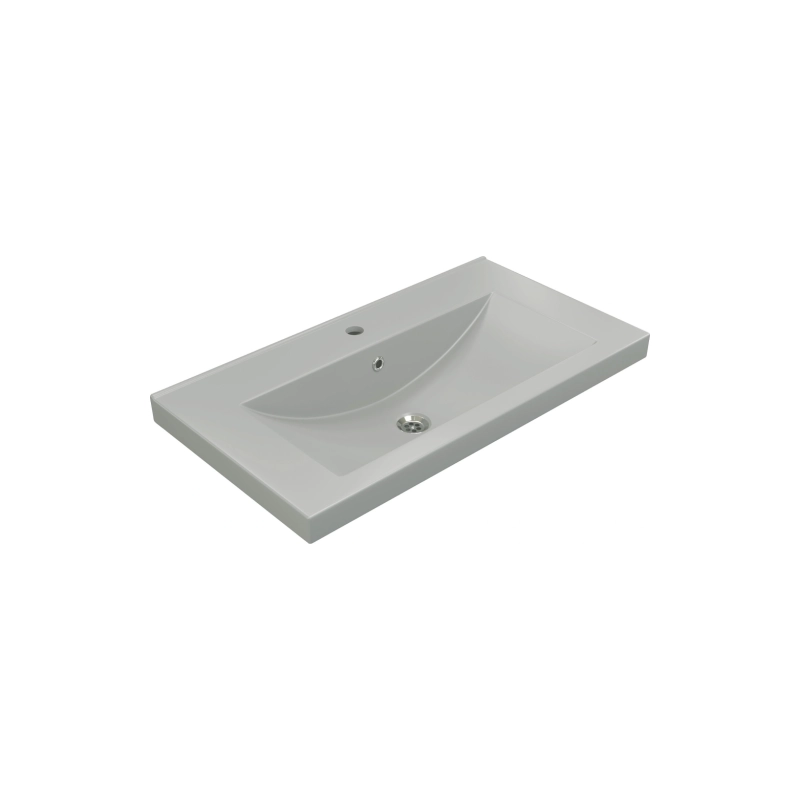 Умывальник мебельный Тобаго 80 ФС серый матовый (+крепл) с1