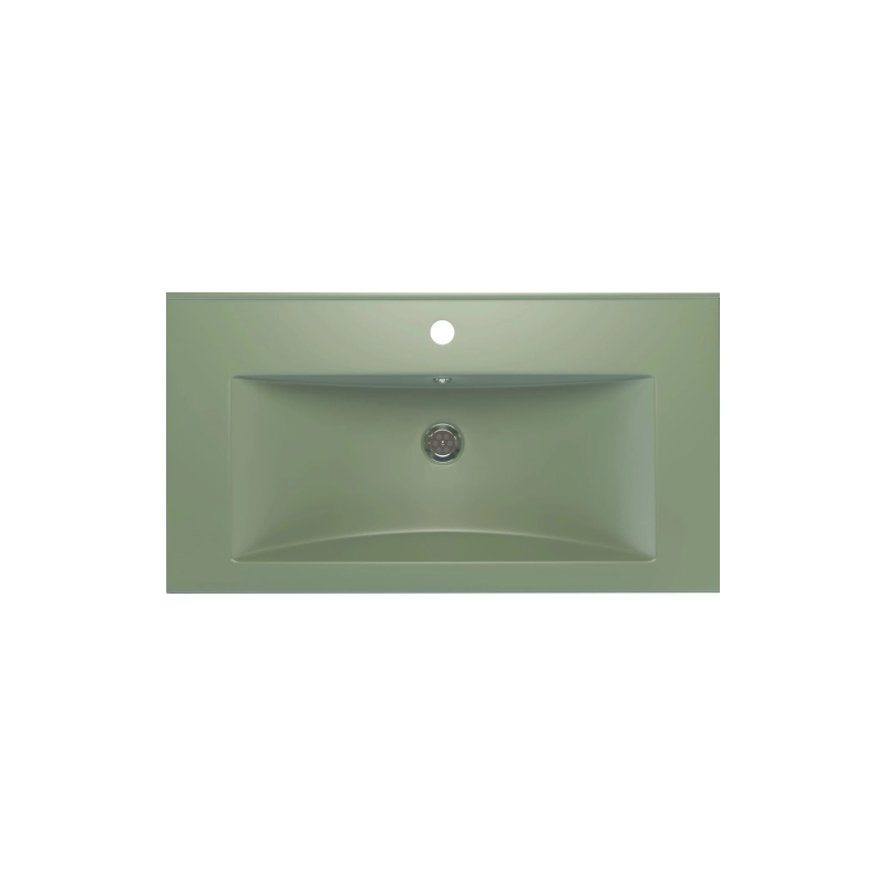 Умывальник мебельный Тобаго 80 ФС оливковый матовый (+крепл) с1