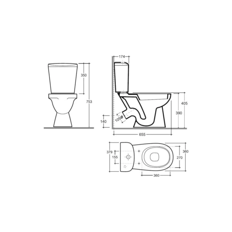 Унитаз-компакт Лаго ЖС н/п Инкоэр бел. (сид+крепл) с1