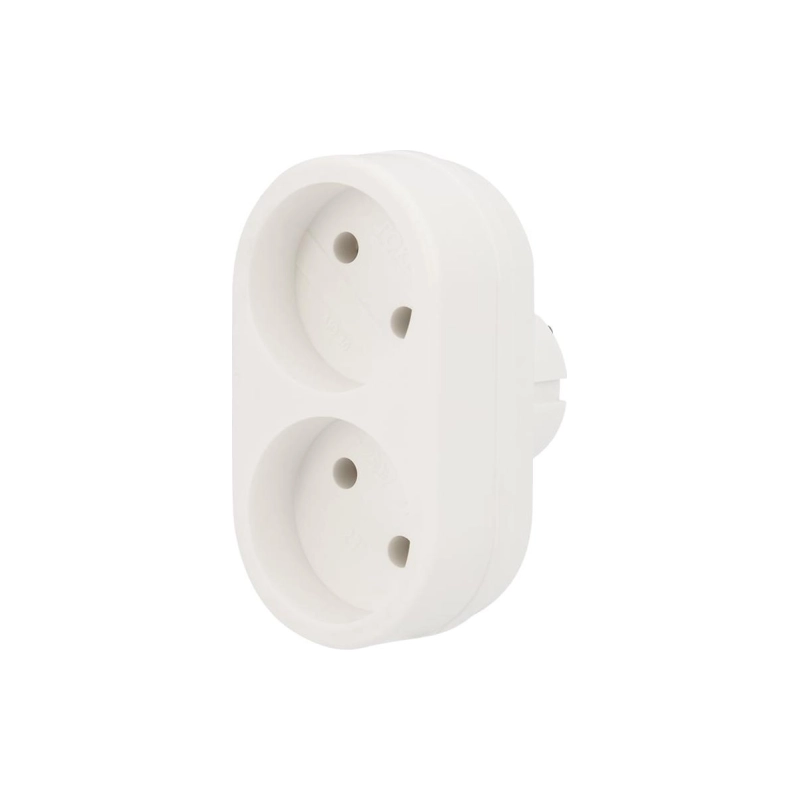 Двойник REXANT б/з 6-10А бел.